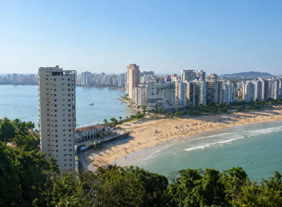 Panorama do litoral de São Vicente
